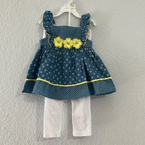 Kids Headquarters Polka Dot Floral Dress Set